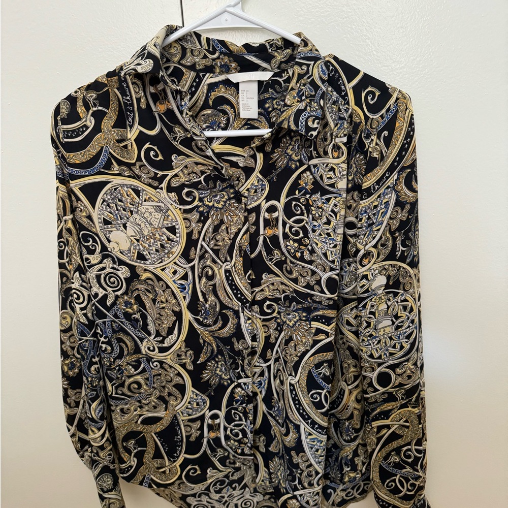 H&M chiffon button down